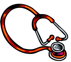 Medical Professional Stethoscope Diagnostic Tool Colorful Cartoon Clipart Design