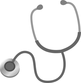 Medical Stethoscope Minimalist Healthcare Professional Diagnostic Clipart Design