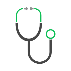 Minimalist Medical Diagnostic Stethoscope Healthcare Clipart Design