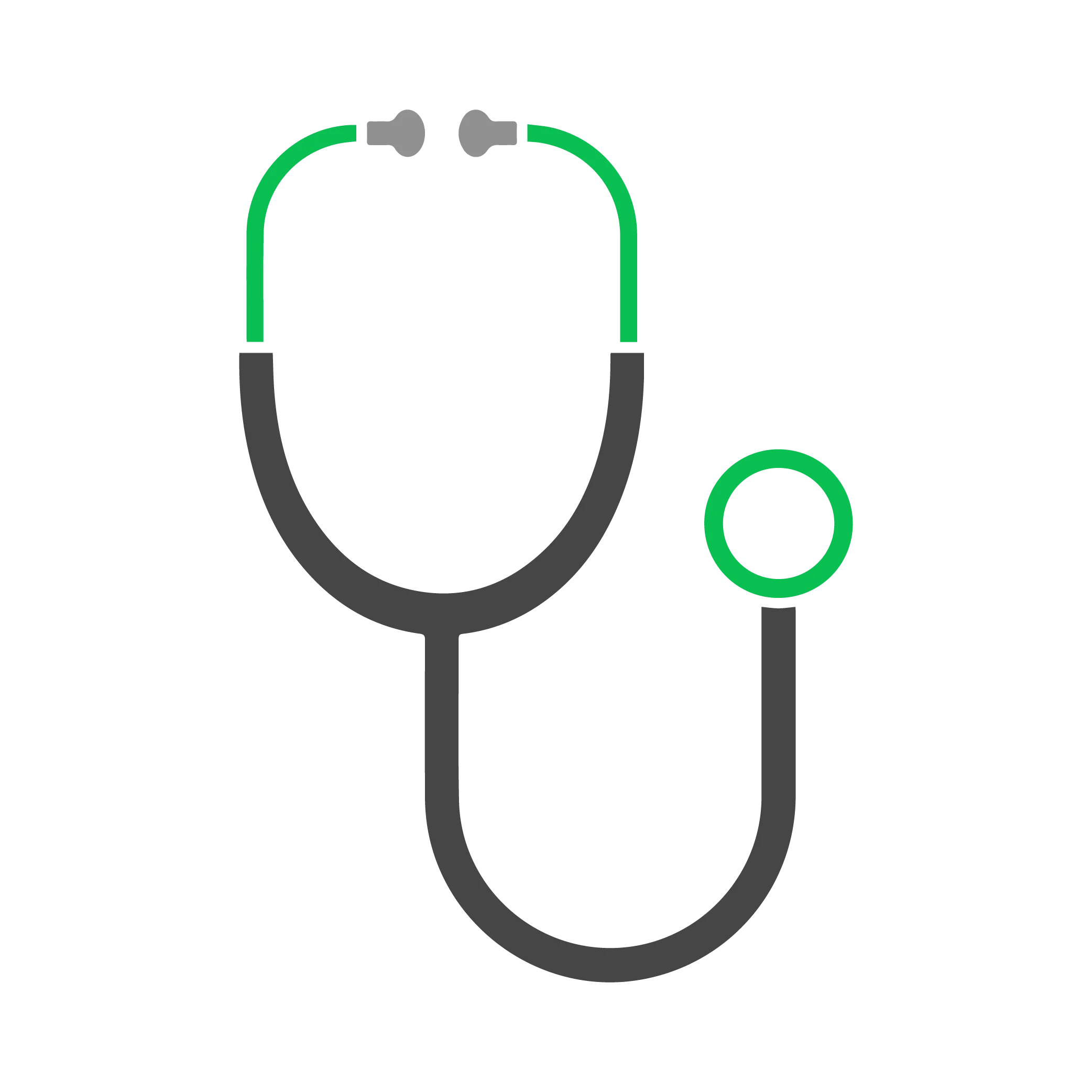 Minimalist Medical Diagnostic Stethoscope Healthcare Clipart Design