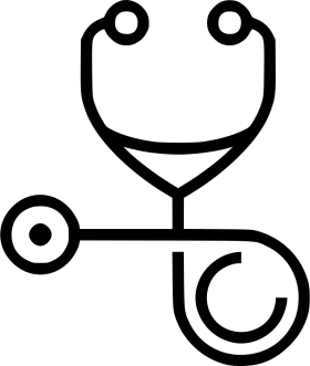 Minimalist Medical Stethoscope Clipart Icon - Simple Healthcare Diagnostic Tool Graphic
