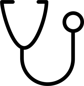 Minimalist Medical Stethoscope Clipart Icon - Simple Healthcare Symbol Design