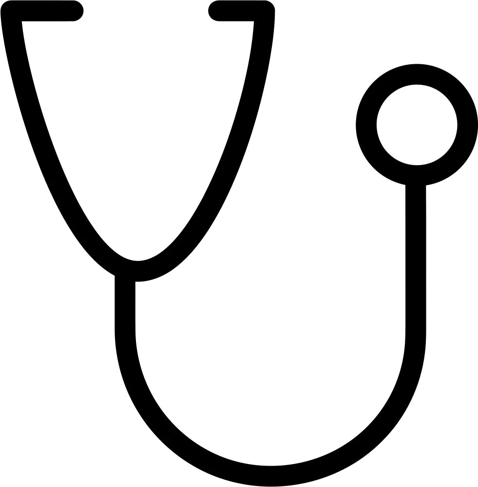 Minimalist Medical Stethoscope Clipart Icon - Simple Healthcare Symbol Design