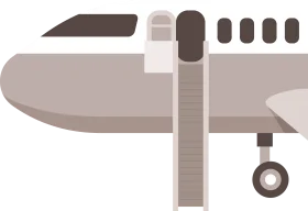 Minimalist Monochrome Aviation Clipart: Sleek Aircraft Side Profile Design
