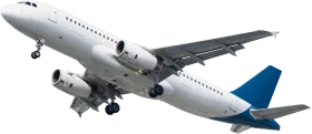 Modern Commercial Passenger Aircraft Clipart Isolated on White Background