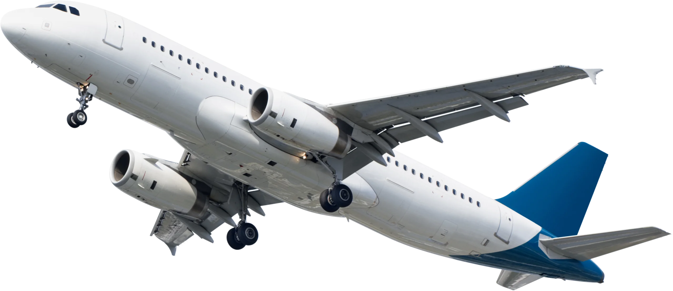 Modern Commercial Passenger Aircraft Clipart Isolated on White Background
