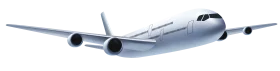 Modern Commercial Passenger Aircraft Sleek Minimalist Clipart Illustration Design