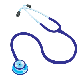 Professional Medical Diagnostic Instrument Stethoscope Clipart Illustration