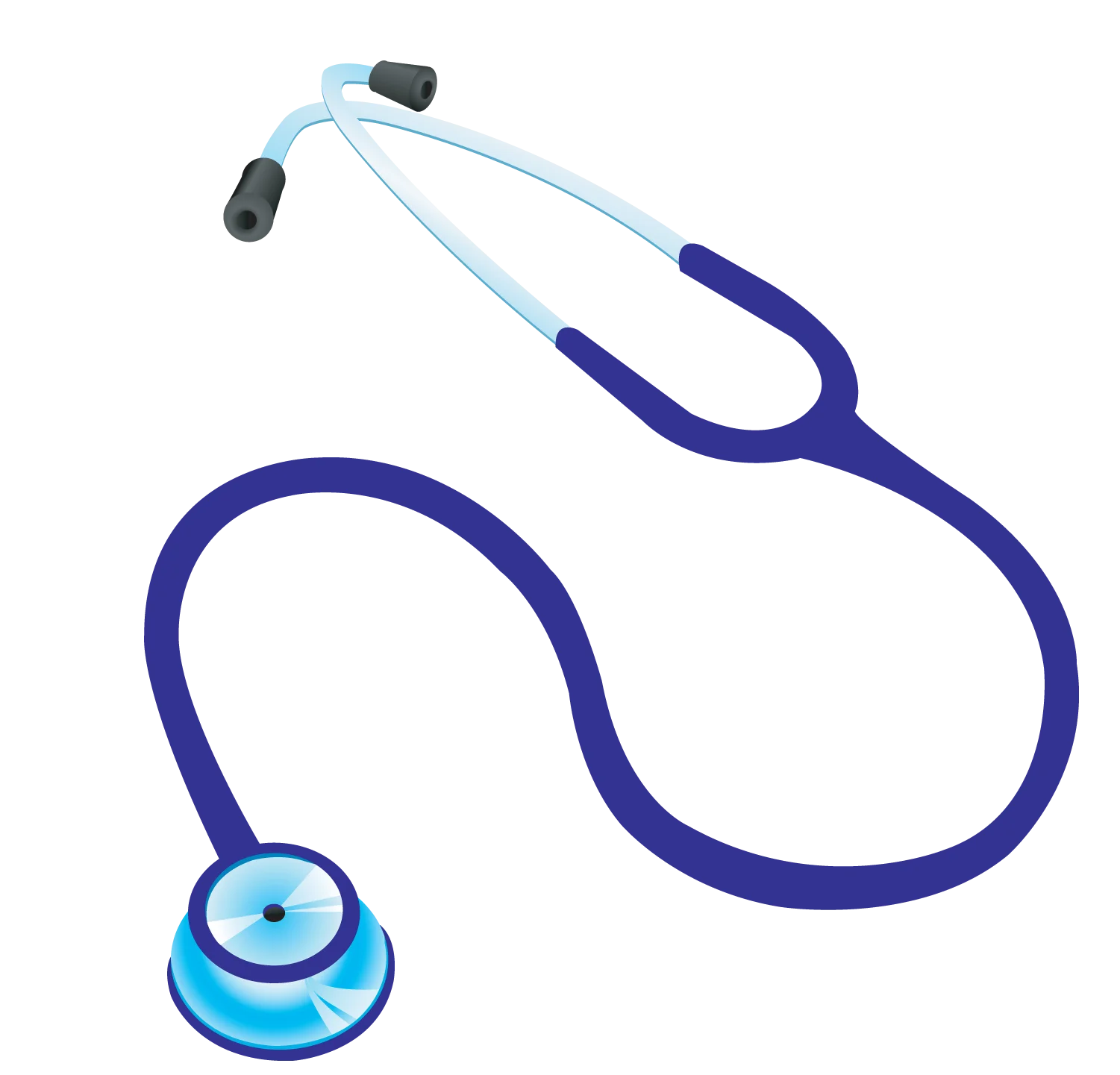 Professional Medical Diagnostic Instrument Stethoscope Clipart Illustration