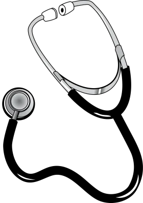 Professional Medical Diagnostic Stethoscope Clipart - Healthcare Instrument Illustration
