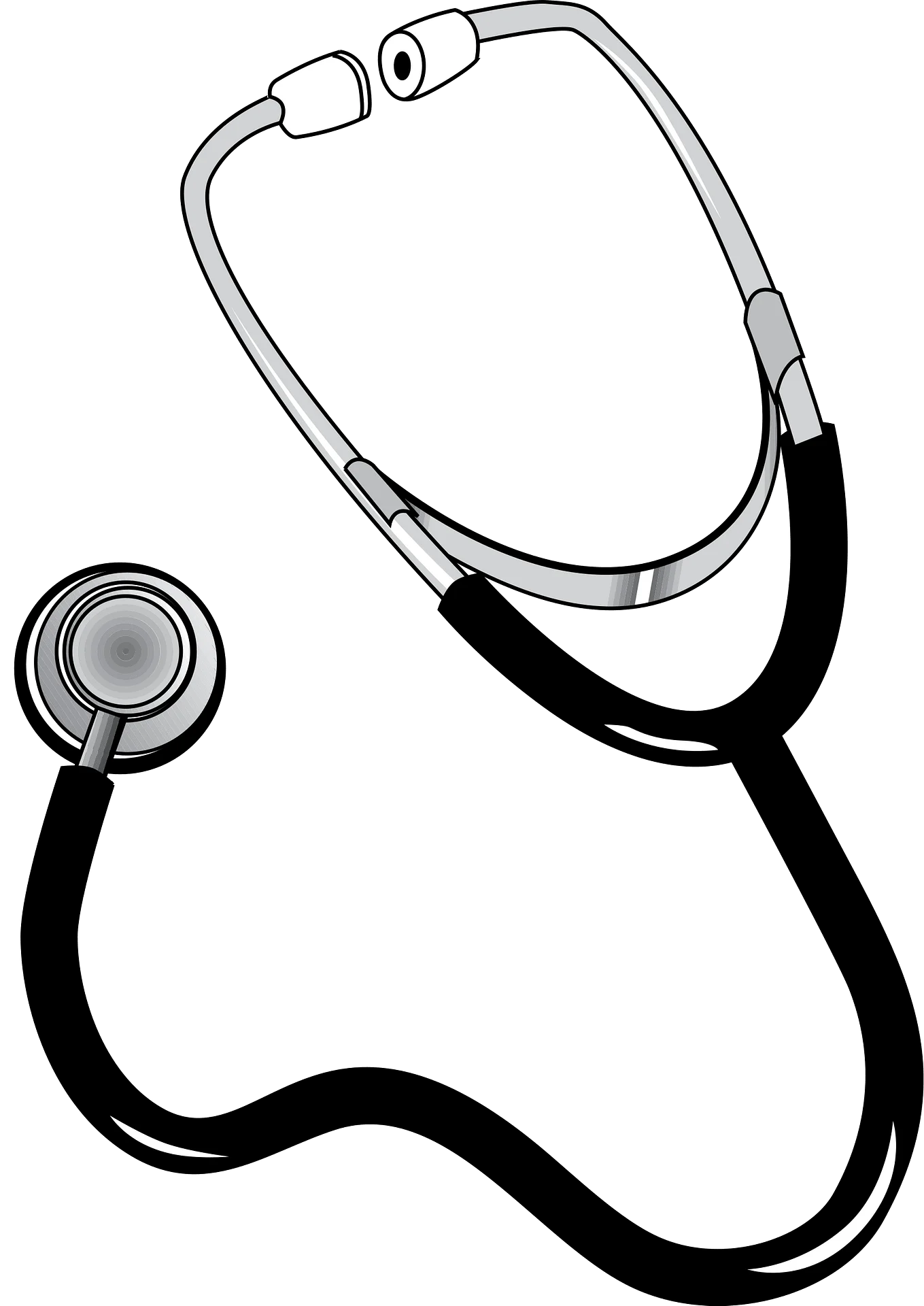Professional Medical Diagnostic Stethoscope Clipart - Healthcare Instrument Illustration