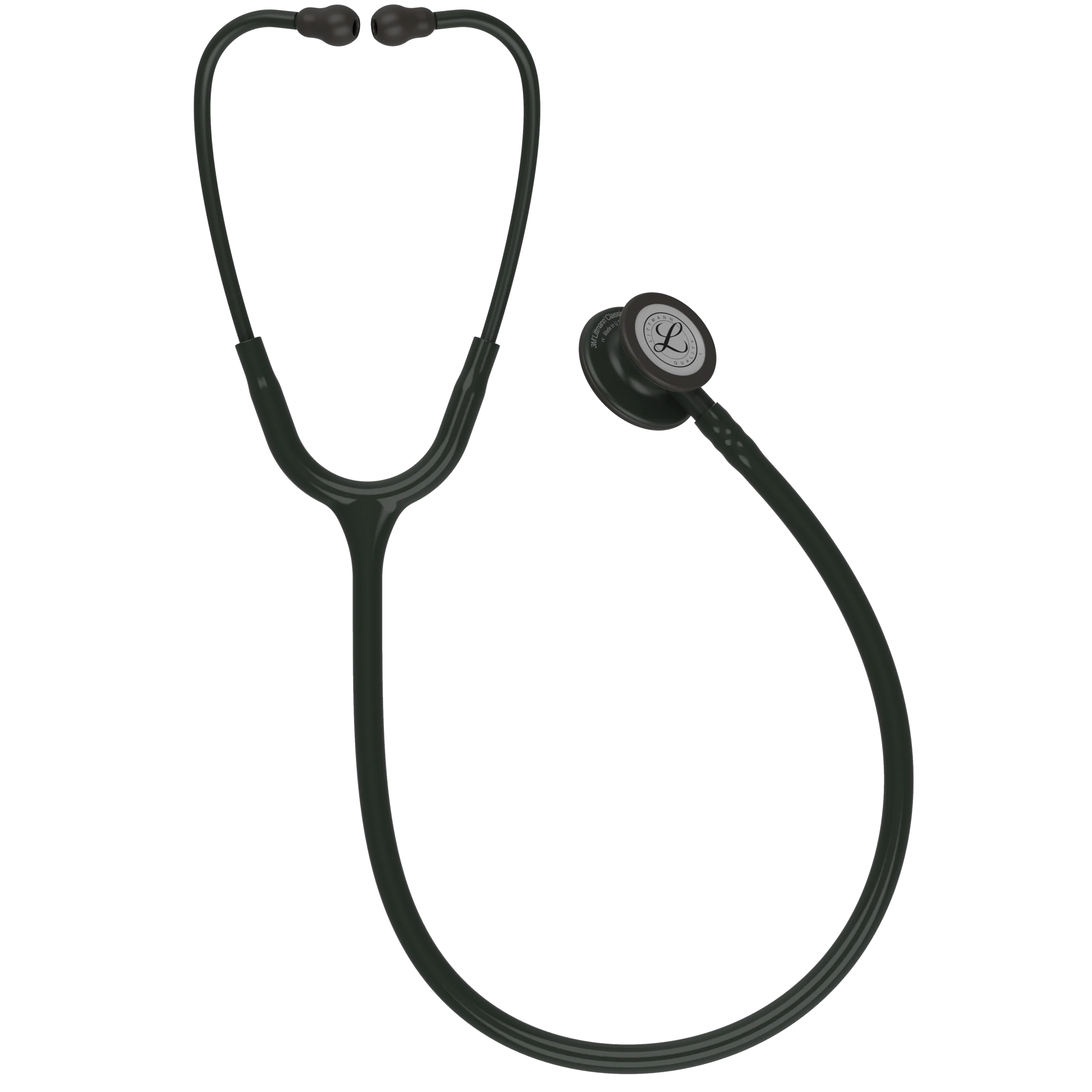 Professional Medical Diagnostic Stethoscope Clipart with Black Color Scheme