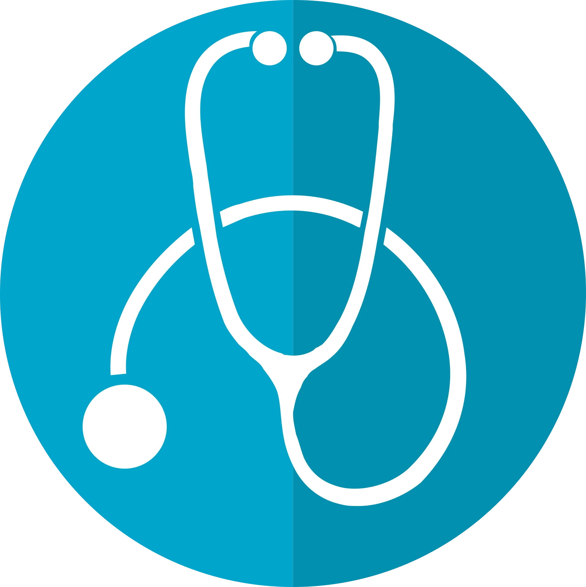 Professional Medical Diagnostic Stethoscope Icon Clipart Design Element