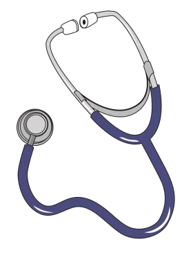 Professional Medical Diagnostic Tool Stethoscope Elegant Clipart Illustration Design