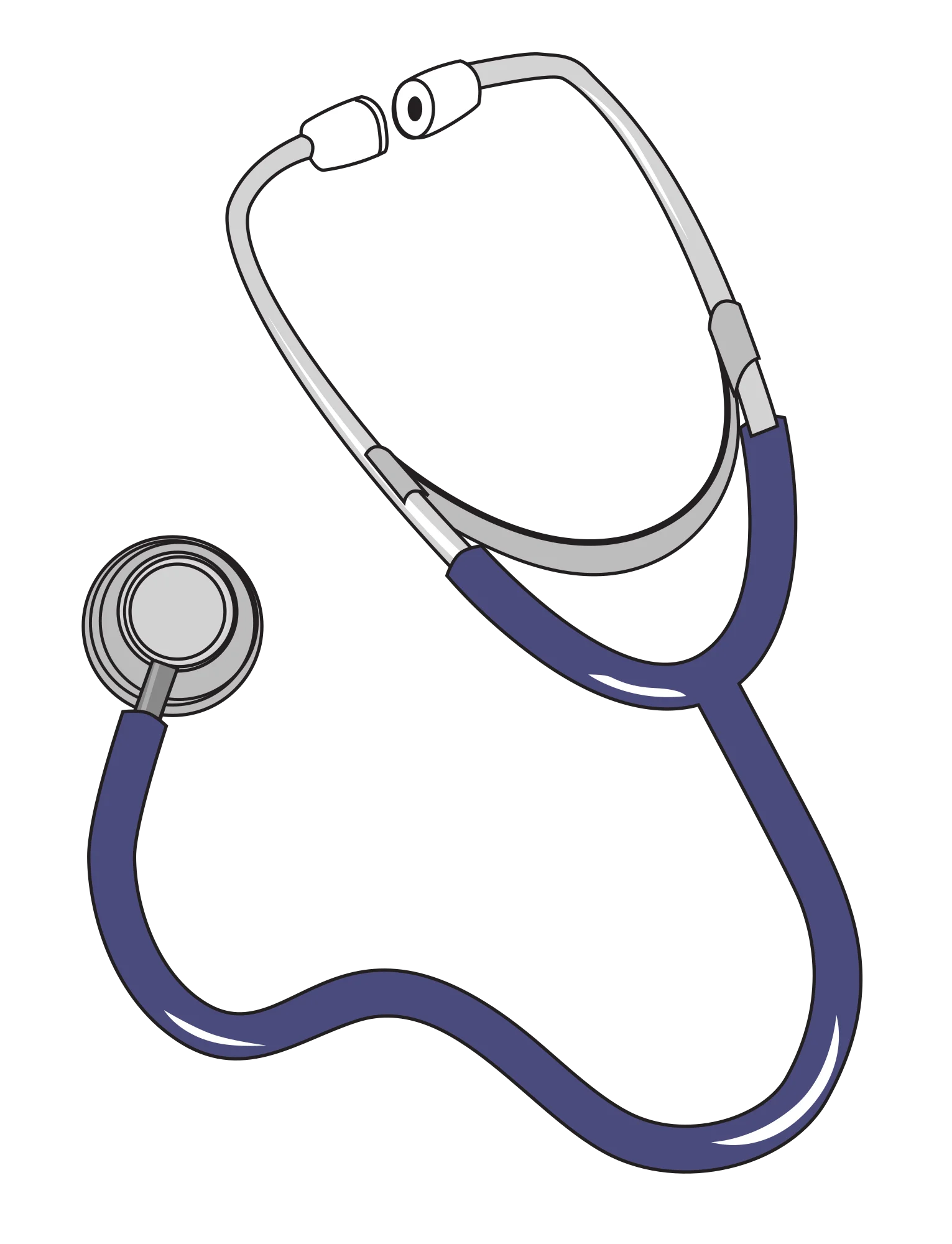Professional Medical Diagnostic Tool Stethoscope Elegant Clipart Illustration Design
