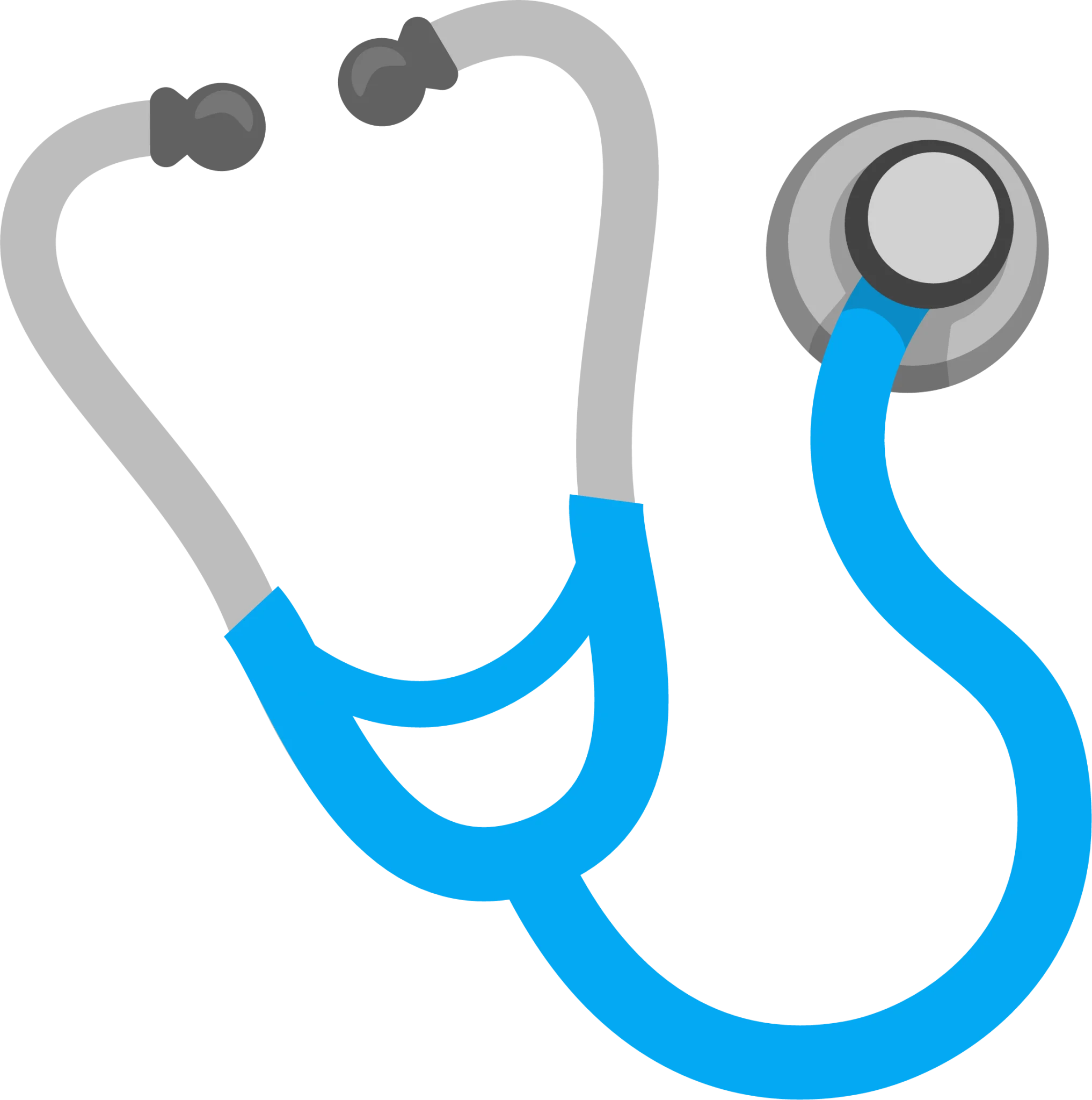 Professional Medical Stethoscope Diagnostic Tool Blue and Gray Clipart Image
