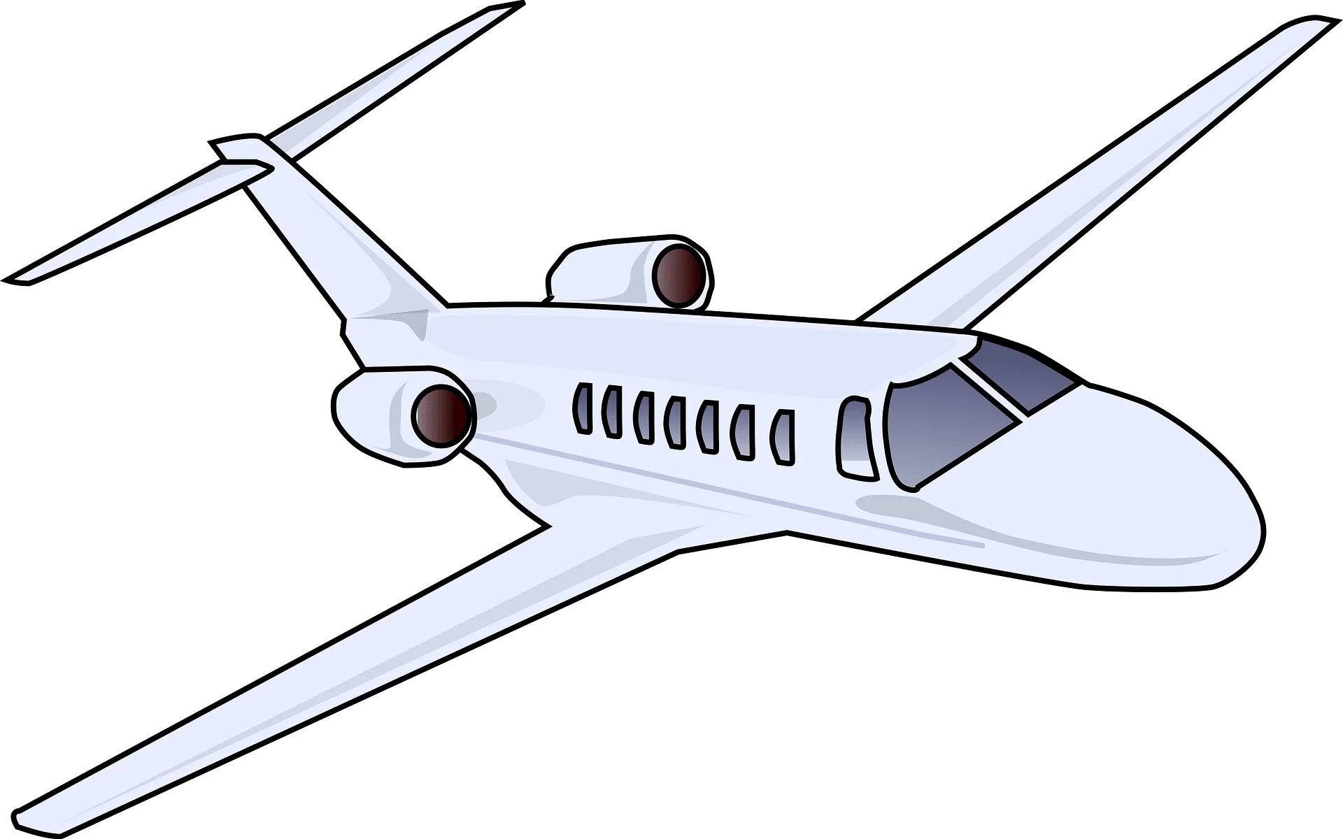 Sleek and Stylish Personal Jet Aircraft Clipart Illustration Design