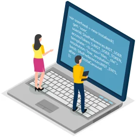 Digital Collaboration Workplace Illustration Clipart: Interactive Learning Platform