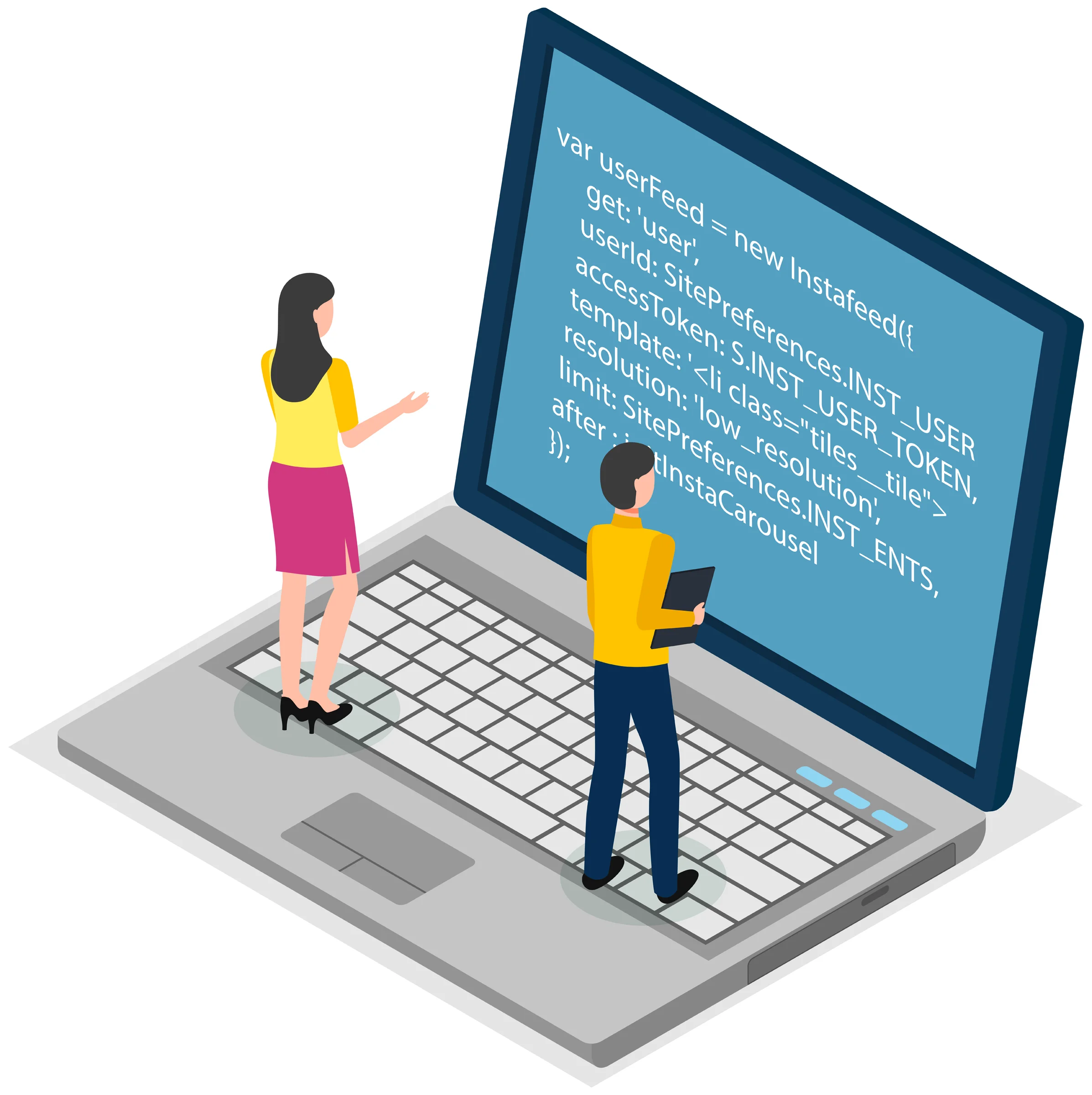 Digital Collaboration Workplace Illustration Clipart: Interactive Learning Platform