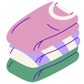 Stacked Soft Pastel T-Shirts Minimalist Clothing Clipart Design