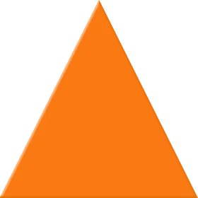Bold Orange Equilateral Triangle Geometric Clipart Design Element