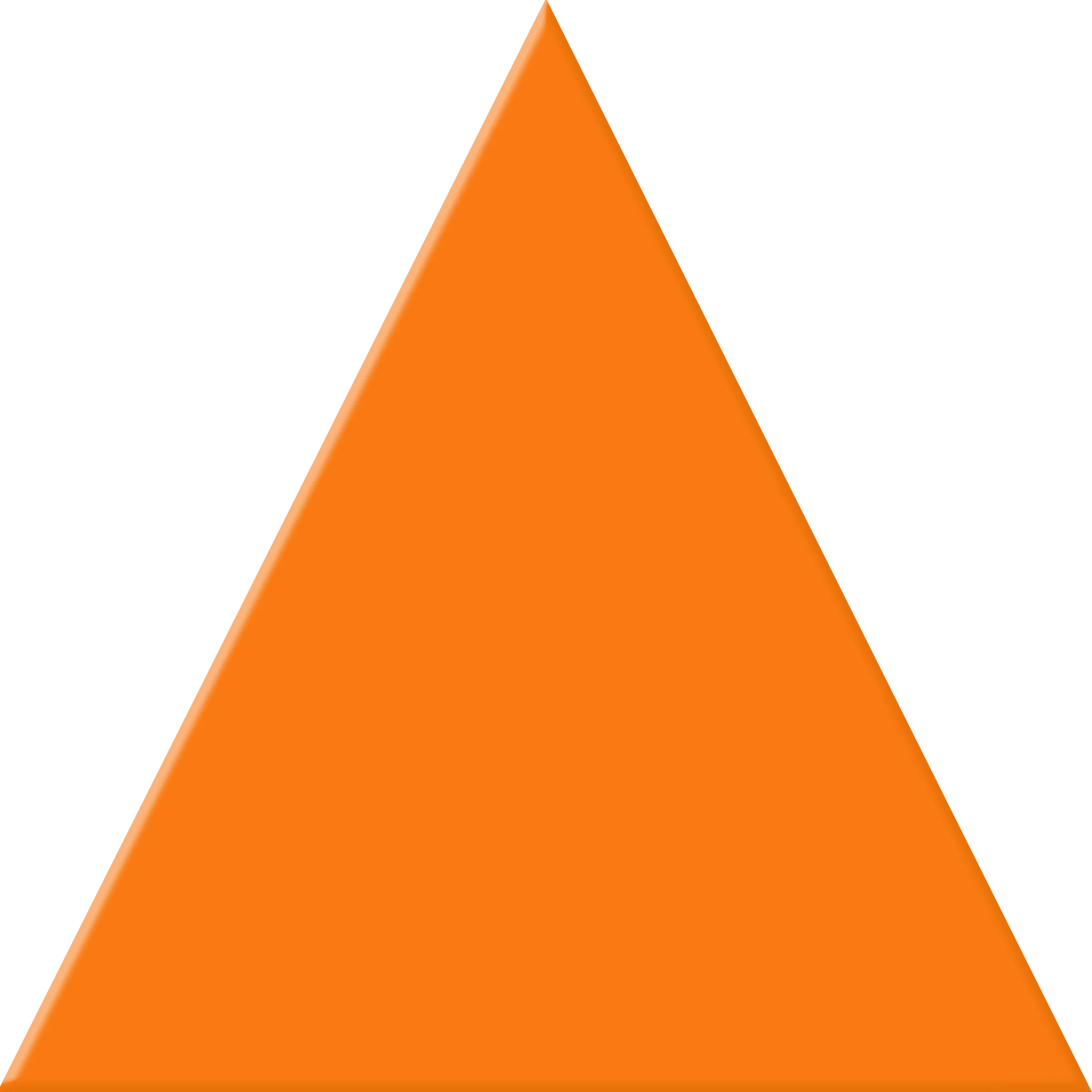 Bold Orange Equilateral Triangle Geometric Clipart Design Element