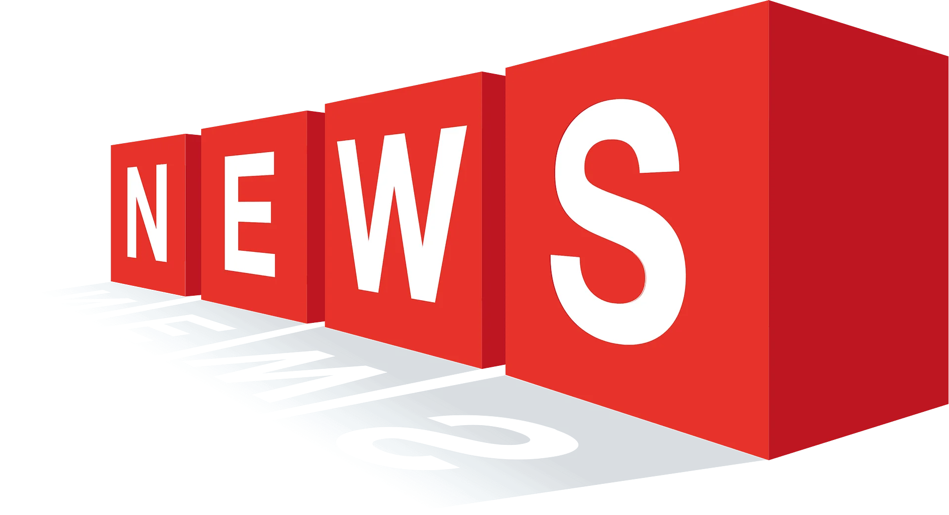 Dynamic Three-Dimensional Red News Clipart Logo Design with Perspective