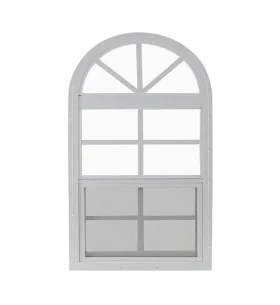 Elegant Arched Window Clipart with Classic Divided Pane Design