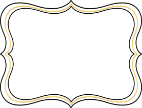 Elegant Ornate Decorative Frame Border with Graceful Curved Lines Clipart Design