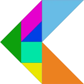 Geometric Mosaic Clipart: Interlocking Colorful Triangular Design