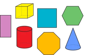 Geometric Shapes Clipart Collection: A Colorful Educational Visual Display
