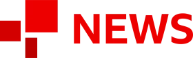 Modern Red and White News Media Clipart Logo Design Concept