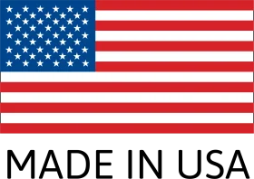 Patriotic American Flag Clipart Design with 'Made in USA' Typography