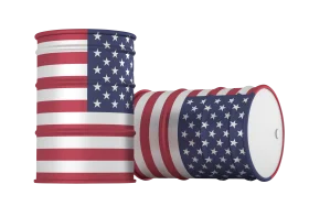 Patriotic American Flag Themed Cylindrical Clipart Design with Stars and Stripes