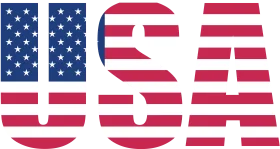 Patriotic USA Clipart Design with Stars and Stripes Typography
