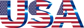 Patriotic USA Letters Clipart Design Featuring American Flag Colors and Pattern