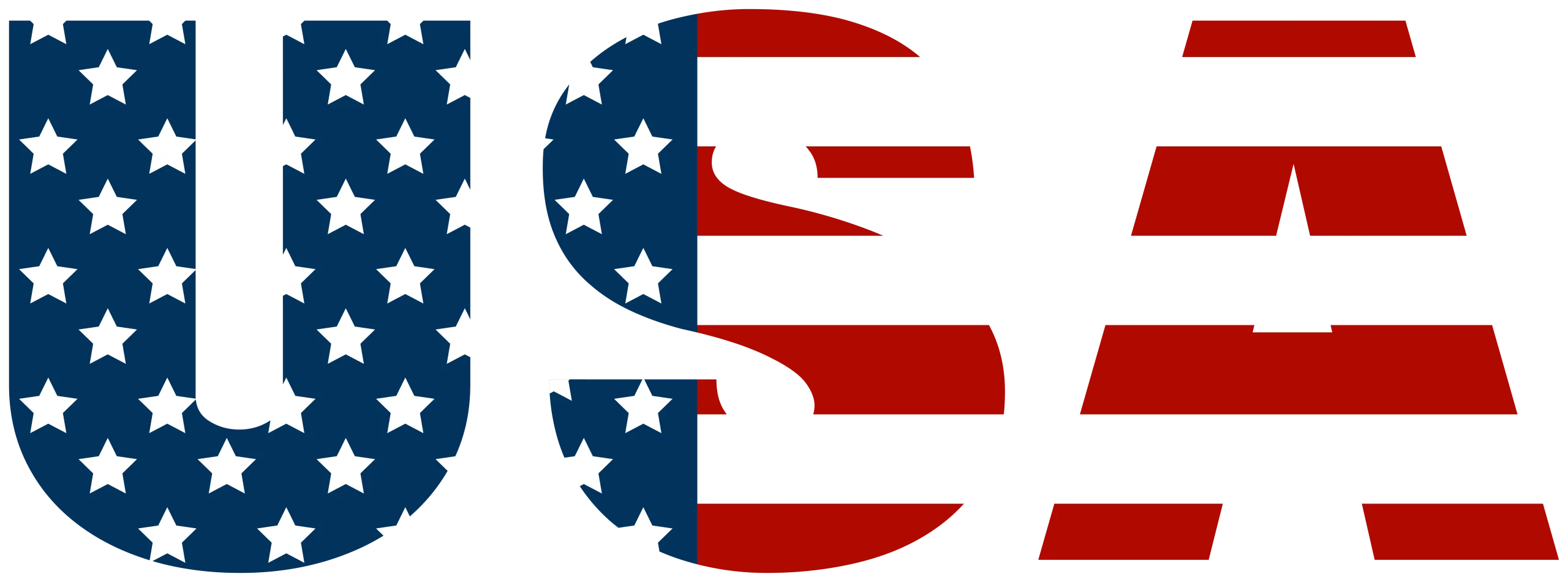 Patriotic USA Letters Clipart Showcasing National Pride and American Spirit