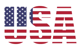 Patriotic USA Stars and Stripes Typography Clipart Design in National Colors