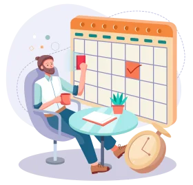 Professional Time Management and Scheduling Clipart for Productivity Enthusiasts