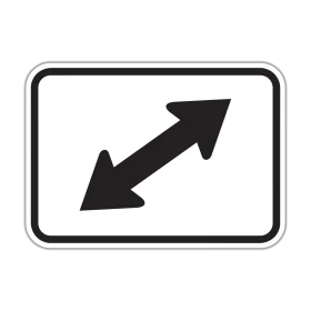 Bi-Directional Arrow Clipart Sign Indicating Opposite Movement Directions