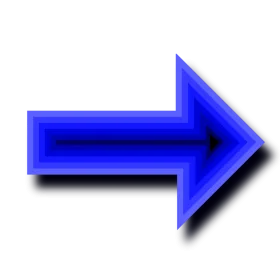 Bold Azure Directional Pointer Clipart with Sleek Layered Design and Depth
