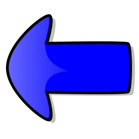 Bold Blue Directional Pointer Clipart Graphic Design Element with Sleek Contour