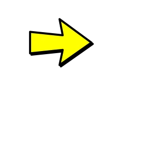 Bold Yellow Directional Arrow Clipart Graphic Design Element