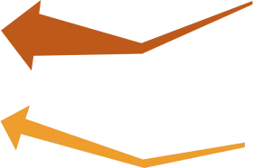 Geometric Abstract Arrow Clipart Designs in Warm Russet and Amber Tones