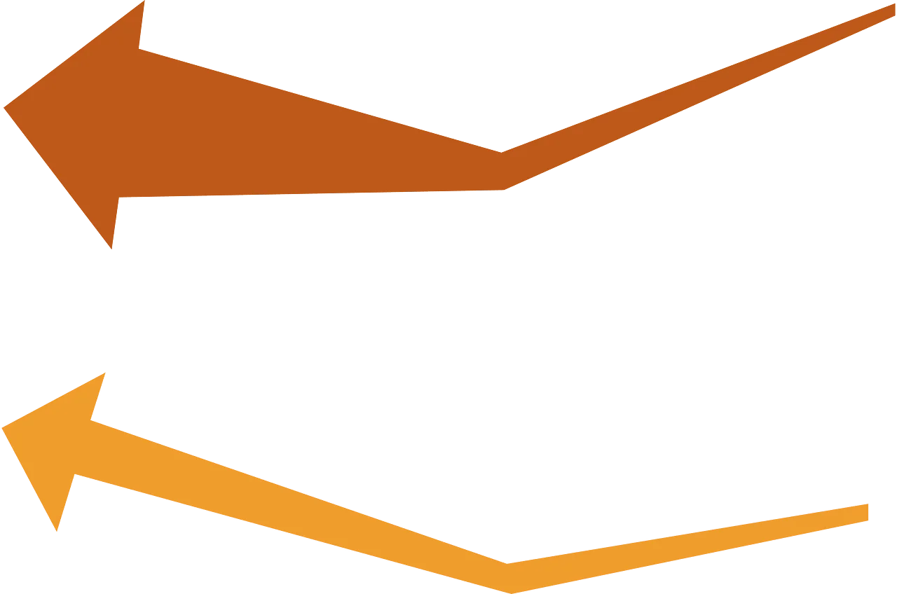 Geometric Abstract Arrow Clipart Designs in Warm Russet and Amber Tones