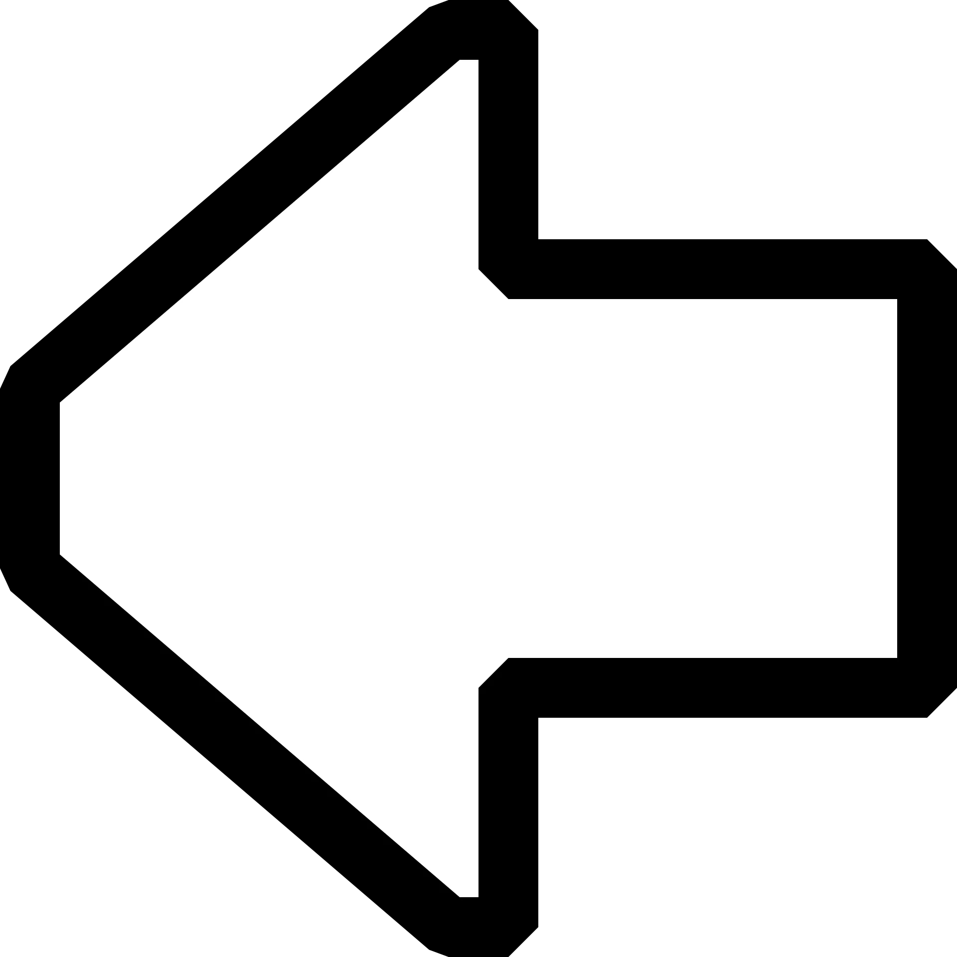 Minimalist Black and White Sharp-Edged Directional Arrow Clipart Design