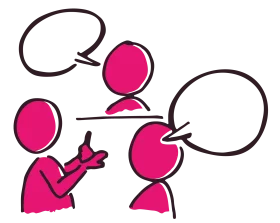Collaborative Communication Dynamics Stick Figure Interaction Clipart Design