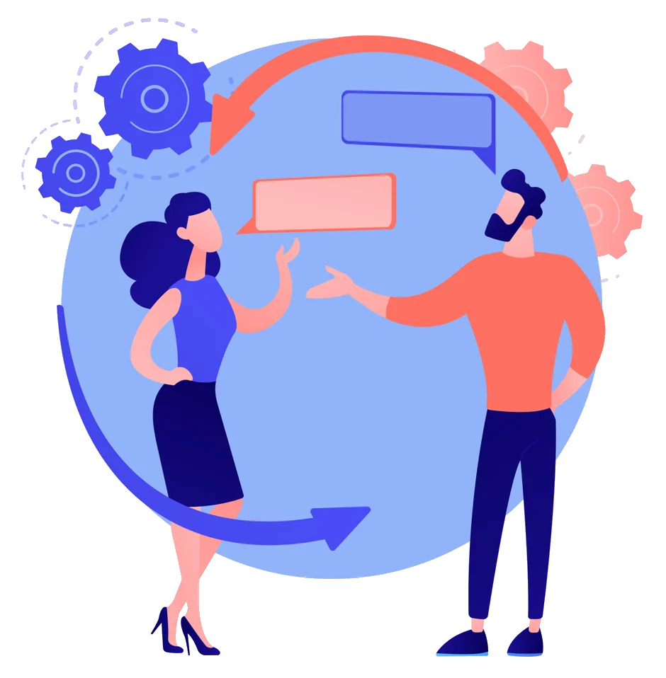 Effective Business Communication Clipart Illustrating Collaborative Dialogue