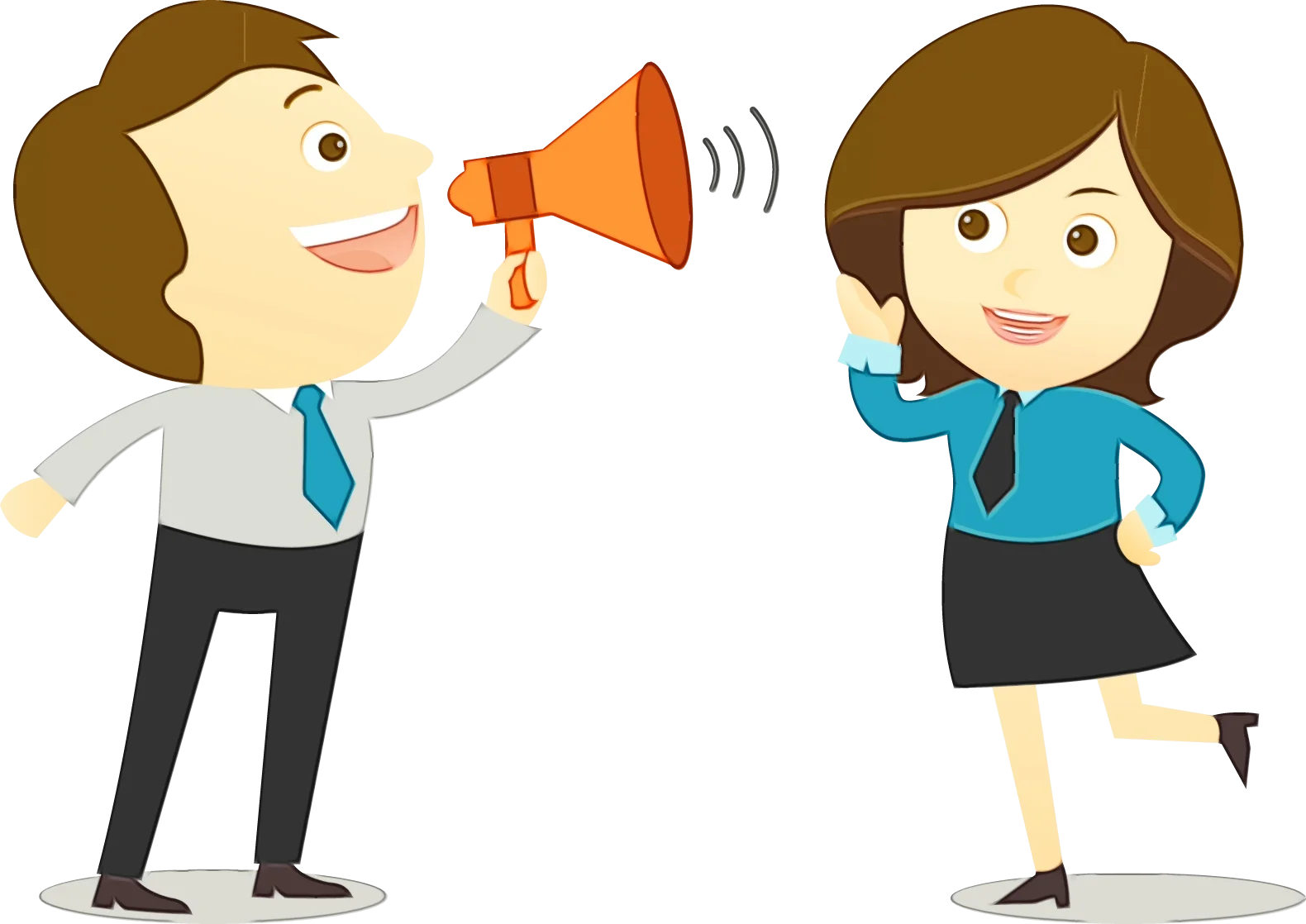 Effective Communication Clipart Showcasing Professional Dialogue and Expression