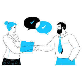 Professional Communication and Agreement Clipart Illustration of Business Handshake